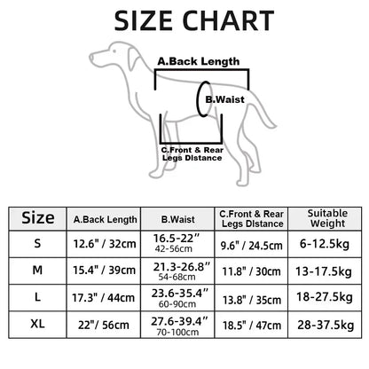 Comfortable Dog Body Support Harness for Injured, Disabled, and Elderly Dogs - Soft Carrying Solution for Injury Recovery