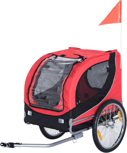 Steel Dog Bike Trailer Pet Cart Carrier for Bicycle Kit Water Resistant Travel