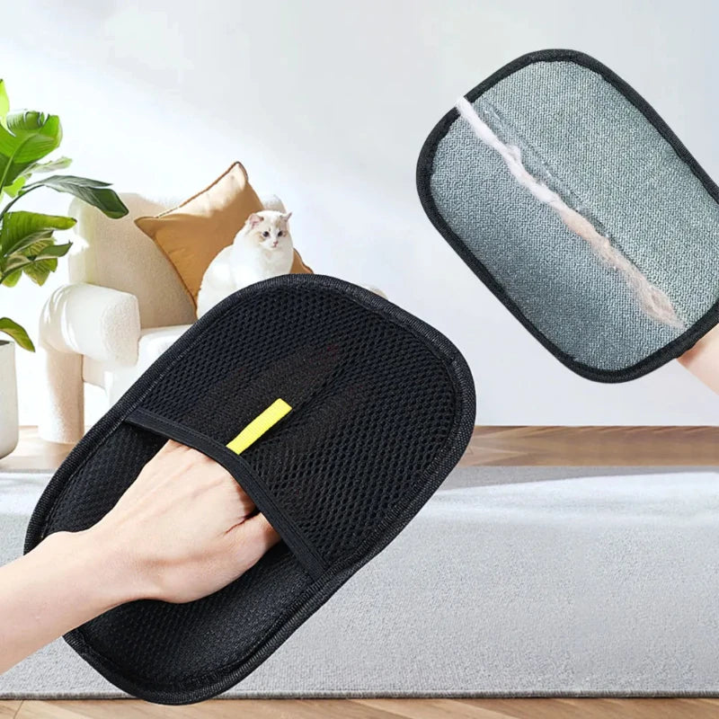 3Pcs Pet Grooming Cleaning Glove Double-Sided Washing Dog Cat Glove Self Cleaning Hair Remover Massage Brush Cats Accessories