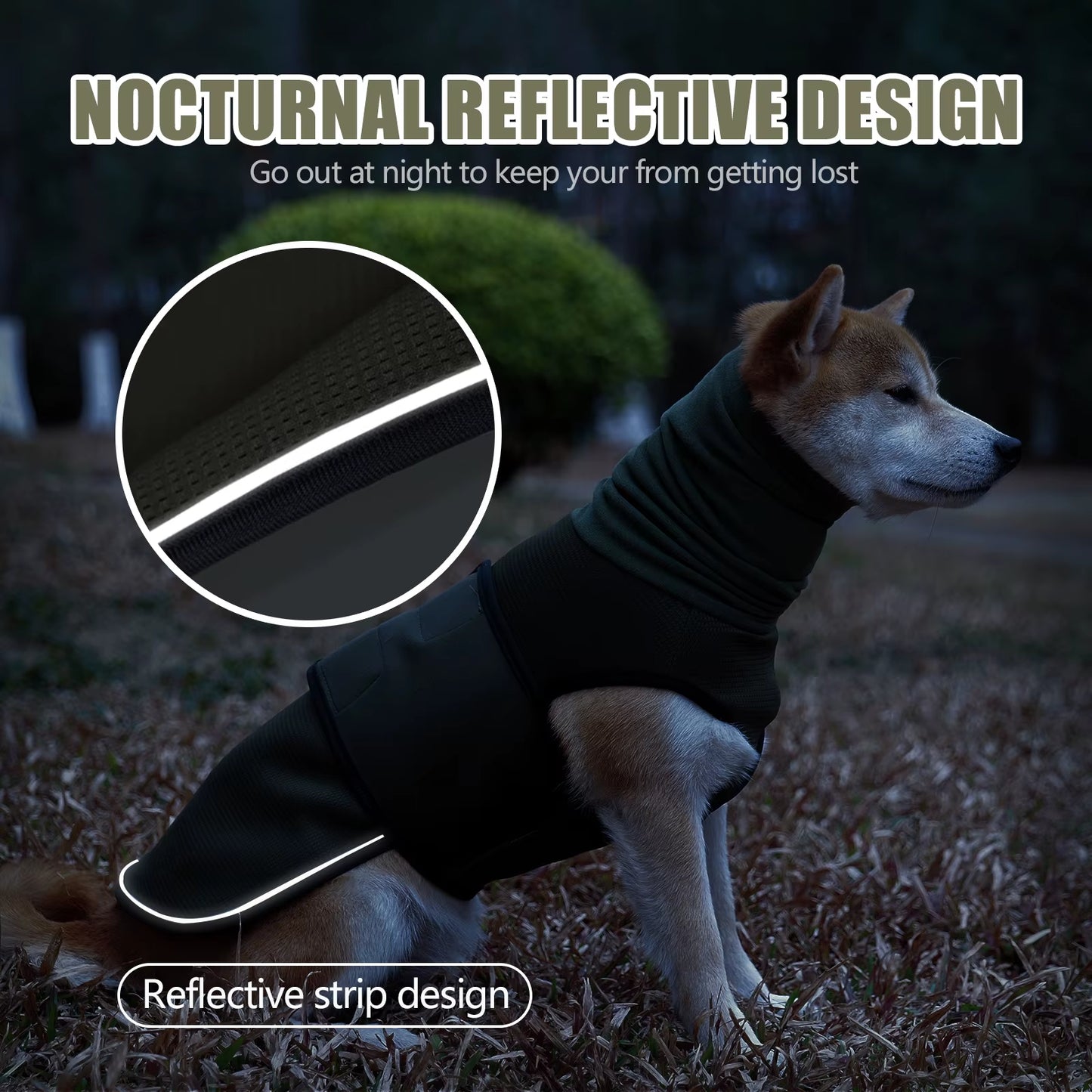 Dog Anxiety Vest and Coat-Keep Pet Calm, Dog Jacket for Thunder, Fireworks, anti Anxiety Vest for Dogs and Cat Body and Ear