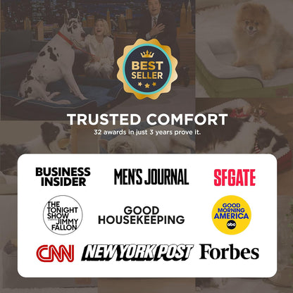 Medium Dog Sofa Bed - Washable Orthopedic Dog Beds and Couch with Removable Flannel Zipper Cover, Puppy Beds for Small Dogs, Grey Pet Bed, 71X58X16Cm
