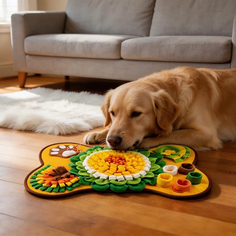 Pet Dog Snuffle Mat, Interactive Sniff Mat Feeding Mat for Dogs, Slow Feeder Dog Treat Mat for Stress Relief, Dog Birthday Gift